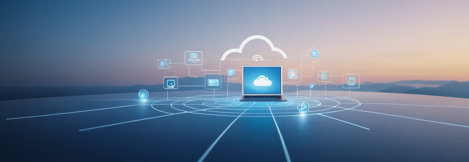 Modern technology network with cloud computing, IoT devices, and AI connections – Cyberfulness