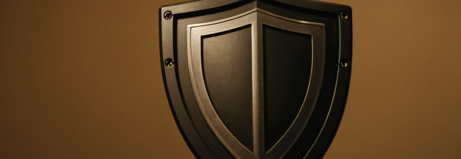 Metal shield symbolizing GDPR data protection and digital privacy security cyberfulness