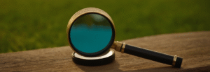 Magnifying glass representing traditional search engines as AI search and answer engines transform how people discover information online.