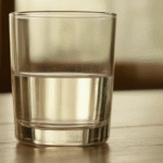 Clear glass of drinking water on a wooden table in natural morning light, symbolizing hydration, wellbeing, mental clarity, and healthy lifestyle habits.