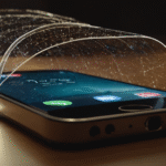 Cyberfulness illustration of a smartphone protected by a transparent shield representing privacy versus digital convenience